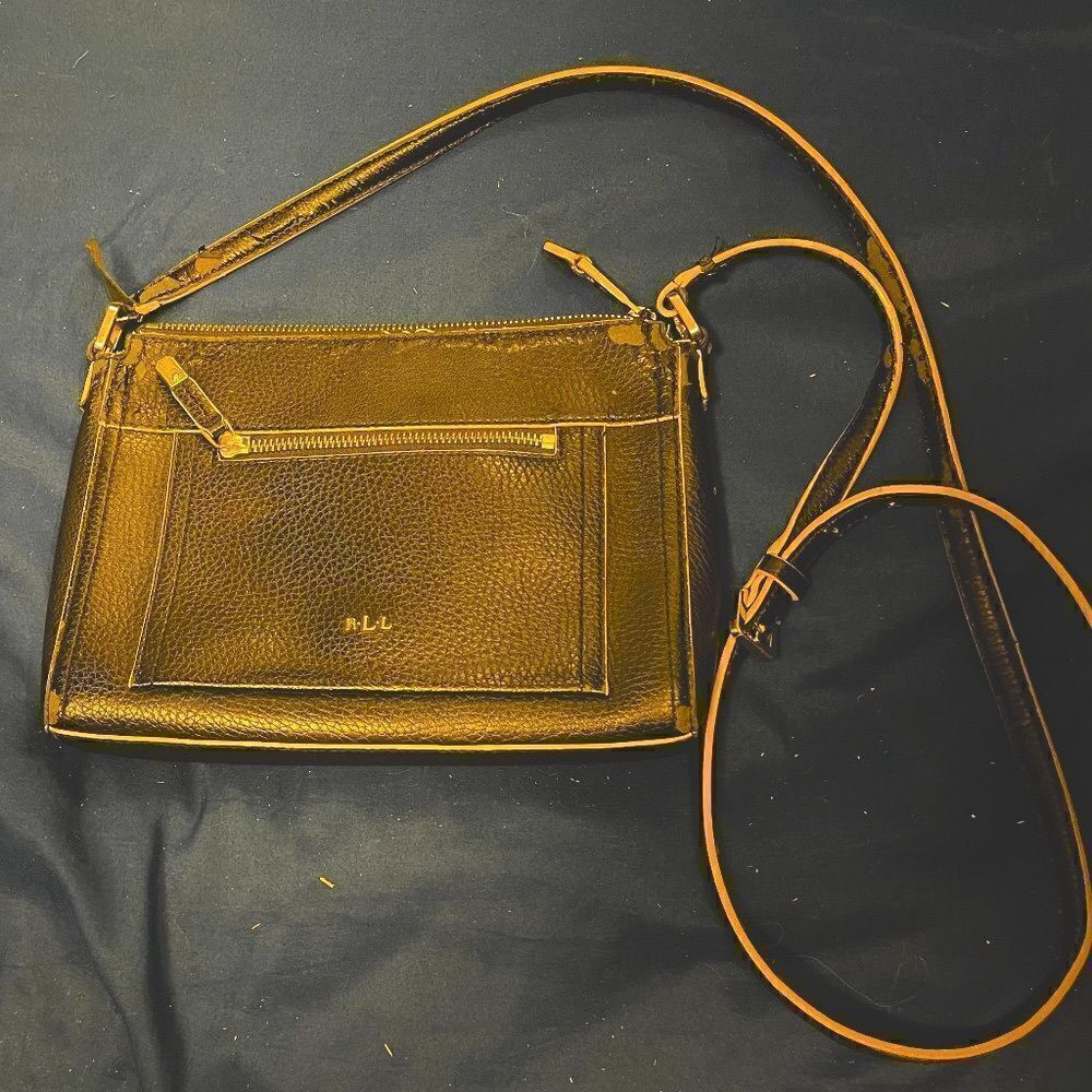 Ralph Lauren- Black Crocodile Leather Purse
